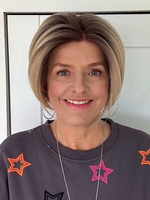 Glamvigor Hybrillia™ Blend Human Hair Beautiful Brown Roots Ombre Light Blonde short pixie bob Mono Top wig GMT004