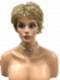 Brown mixed Cool Subtle Medium Blonde highlights  short voluminous texturized Synthetic Wig (Basic Cap) GBC004