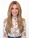 Glamvigor Hybrillia Blend Human Hair Dazzling Honey Blonde ombre lengthy textured layered fall to mid-back  Lace Part Wig GLP028