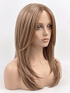 Glamvigor Hybrillia Blend Human Hair Auburn mixed Beige Blonde with side bangs PRE-CUT Lace Part Wig GLP072
