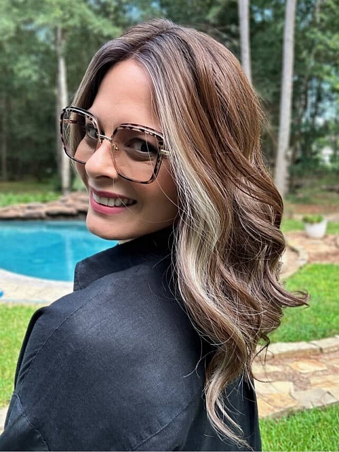 Medium Brown With blonde Highlights beautiful
