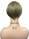 Fabulous  edgy Light Ash Blonde short  bob Synthetic Mono TOP Wig GMT006