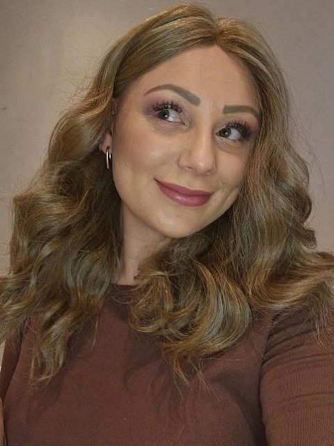 Natural Ash Brown waved Synthetic Lace Part Wig GLP010