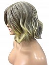 Chic light red color with golden blonde nape curl bob Synthetic Lace Part Wig GLP016