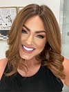 Fashion Ginger Blonde with Dark Roots Falling below the shoulders gentle wavy Synthetic Lace Part Wig GLP019
