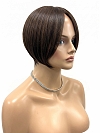 Glamvigor Hybrillia Blend Human Hair Chic Off Black shaded with Dark BrownBob Mono Top Wig GMT001