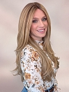 Glamvigor Hybrillia Blend Human Hair Dazzling Honey Blonde ombre lengthy textured layered fall to mid-back  Lace Part Wig GLP028