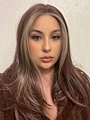 Pretty Medium Light  Auburn with Ginger Blonde Straight Synthetic Lace Part Wig GLP009