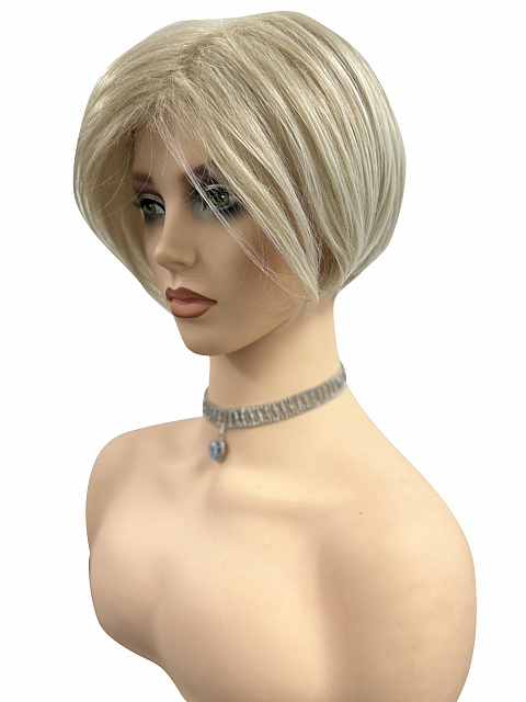 Elegant blonde  Straight Bob  Synthetic Wig (Basic Cap) GBC023