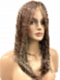  Pretty Auburn with Blonde Highlights layered Straight Synthetic Lace Part Wig GLP009