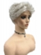 Cool Platinum Blonde with Almost White Highlights layered and voluminous short Synthetic Wig (Basic Cap) GBC017
