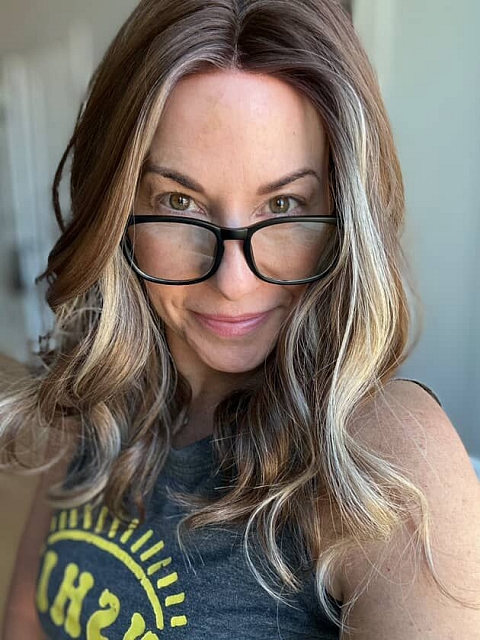 Glamvigor Hybrillia™ Blend Human Hair Medium Brown With blonde Highlights beautiful 