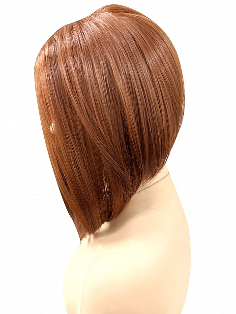 Dark Auburn Evenly Blended with Ruby Red classic chin length bob  synthetic wig glp033