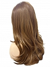 Glamvigor Hybrillia™ Blend Human Hair Ginger copper with light copper highlights long cascading style Synthetic Lace Part Wig GLP058