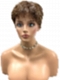 Classic Warm Brown Short Pixie  Synthetic Mono Top Wig GMT003