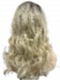 Perfect light  Blonde ombre  long, soft, undulating wavy Synthetic Lace Part Wig GLP051