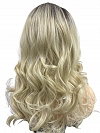 Perfect light  Blonde ombre  long, soft, undulating wavy Synthetic Lace Part Wig GLP051