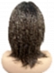 Natural soft brunette with highlights shoulder-length bob  with bangs synthetic Lace Part  wig glp038