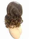 Glamvigor Hybrillia™ Blend Human Hair chic Chestnut Brown gentle    layered wave Lace Part Wig GLP064