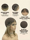 Glamvigor Hybrillia™ Blend Human Hair Exquisite grey wavy long-length  Lace Part Wig GLP013