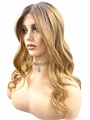 Blonde Blend with face-framing layers and soft wavy Synthetic Lace Part Wig GLP036