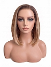 Glamvigor Hybrillia Blend Human Hair  ombre Ginger  with Dark Blonde hights  BOB  style PRE-CUT Lace Part Wig GLP081