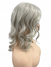Platinum blonde beach wavy with side bangs Synthetic Lace Part Wig GLP048
