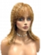 Orange-Brown with Golden Highlights Layered Mid-Length Straight Hair with soft bangs Synthetic Wig (Basic Cap) GBC009