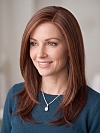 Glamvigor Hybrillia™ Blend Human Hair Dark Auburn Blend with Dark Brown  long layered  PRE-CUT Lace Part  Wig GLP071