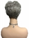 Perfect Pure Silver White and Pearl Platinum Blonde Blend short  cut with layers Synthetic Wig (Basic Cap) GBC012