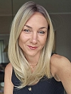 Pretty Blonde Ombre Medium layered Straight Synthetic Lace Part Wig GLP007
