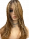Light Red Brown Gold Blonde Highlights straight long layered   Synthetic Lace Part Wig GLP045