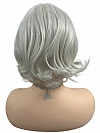 Iced Oyster Gray mid-length with light waves  Synthetic Lace Part Wig GLP046