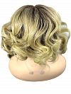 Blonde Ombre wavy with textured layerd short Synthetic Lace Part Wig GLP030