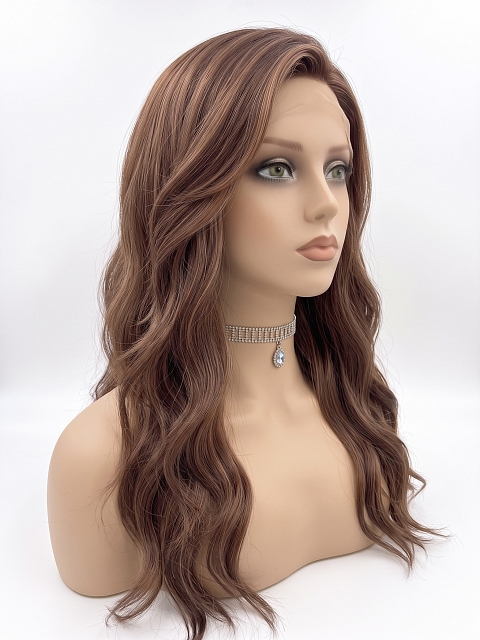Glamvigor Hybrillia Blend Human Hair Medium Red Brown with  Ginger copper Highlights  