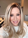 Glamvigor Hybrillia Blend Human Hair Pretty Blonde Ombre Medium layered Straight Lace Part Wig GLP007