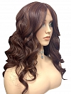 Vibrant  Medium Red and Auburn blend  loose waves   Synthetic Lace Part Wig GLP026