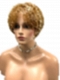 Cute Light Brown with Blonde Highlights Short Bob with Bangs Synthetic Wig (Basic Cap) GBC010