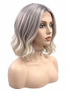 Glamvigor Hybrillia Blend Human Hair Pretty ombre blonde Wavy Bob Lace Part Wig GLP017
