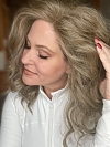 Natural Ash Brown waved Synthetic Lace Part Wig GLP010