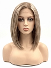 Glamvigor Hybrillia Blend Human Hair Ash brown classic bob style Lace Part Wig GLP059