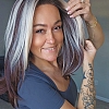 Glamvigor Hybrillia™ Blend Human Hair Dark red-brown mix white blonde  Straight Lace Part Wig GLP054
