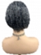 Black mixed silver short bob Synthetic Lace Part Wig GLP050