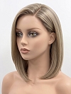 Glamvigor Hybrillia Blend Human Hair Mesmerizing Light Brown shoulder length bob Lace Part Wig GLP022