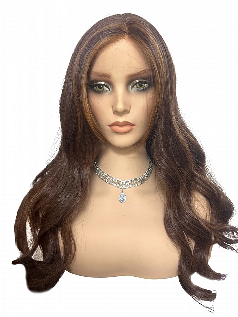Glamvigor Hybrillia™ Blend Human Hair Medium Red Brown with  Ginger copper Highlights  