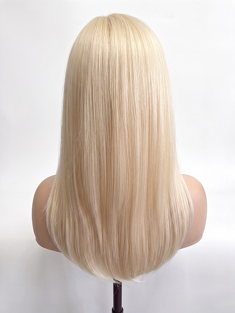 Hybrillia™ Blend Human Hair long BEACH BLONDE  PRE-CUT Lace Part  Wig GLP070