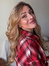 Blonde Blend with face-framing layers and soft wavy Synthetic Lace Part Wig GLP036