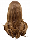 Glamvigor Hybrillia™ Blend Human Hair Ginger copper with light copper highlights long cascading style Synthetic Lace Part Wig GLP058
