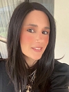 Soft Black with Gold-Red Highlights shoulder-length bob  Synthetic Lace Part Wig GLP031