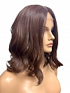 Chic Brunette  wave texture  long bob  Synthetic Lace Part Wig GLP014